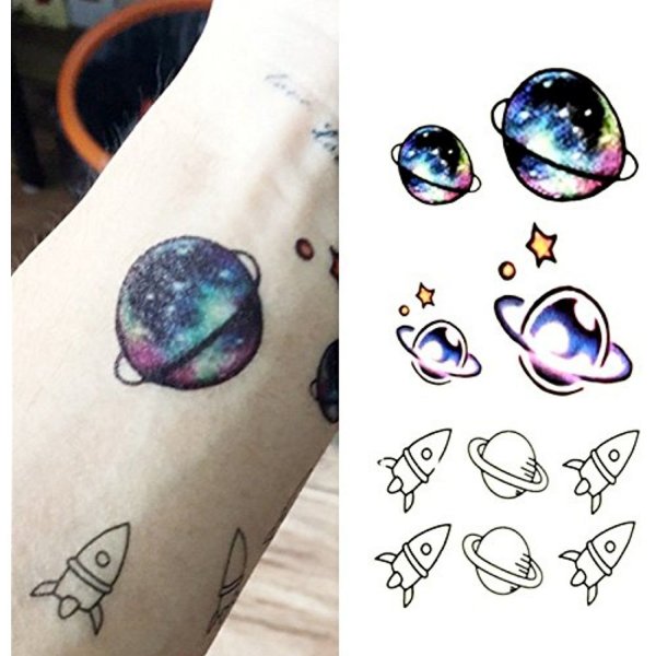 Тату Планета маленькая эскиз