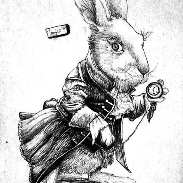 Кролик из Алисы в стране чудес эскиз