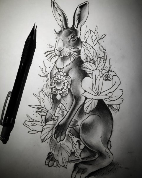 Тату кролик