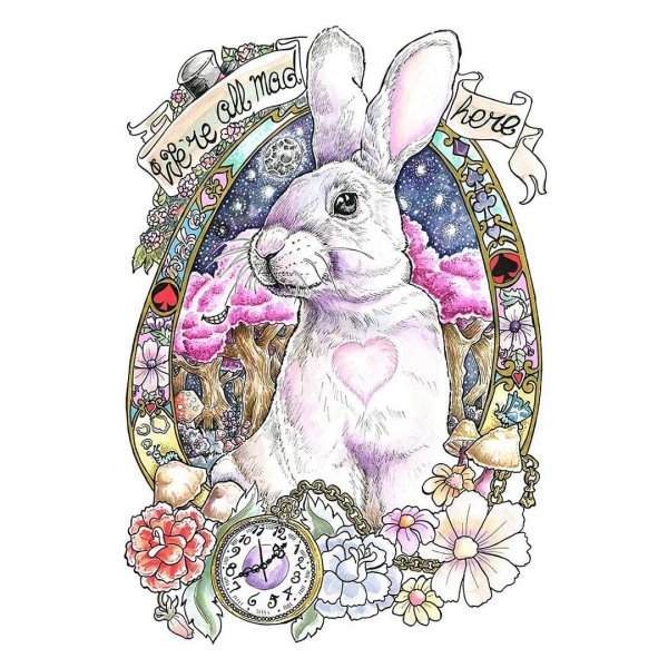 Эскиз кролик миниатюра