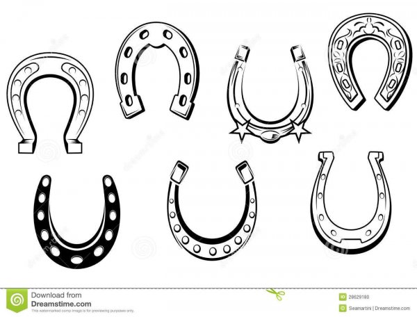Эскизы подкова для девушек