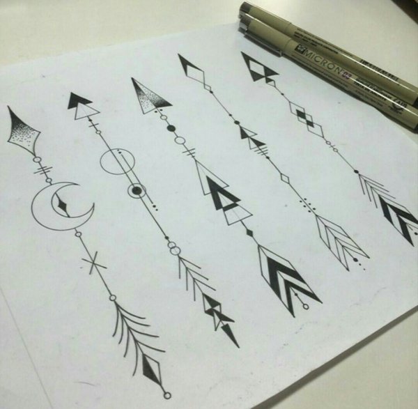 Стрелки тату эскиз