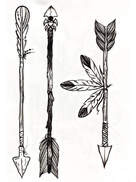 Тату стрела эскиз