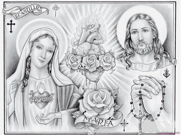 Тату эскизы иконы