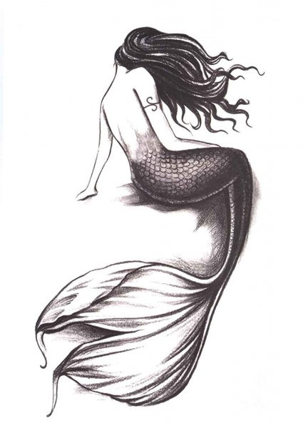 Эскизы тату для девушек Русалка