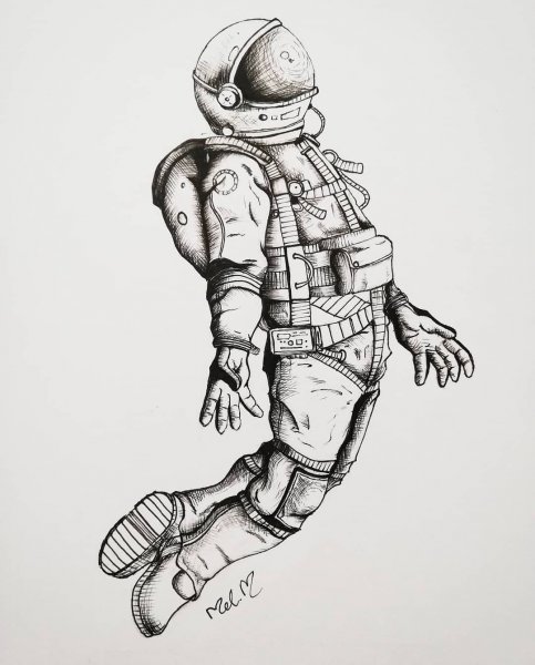Космонавт набросок