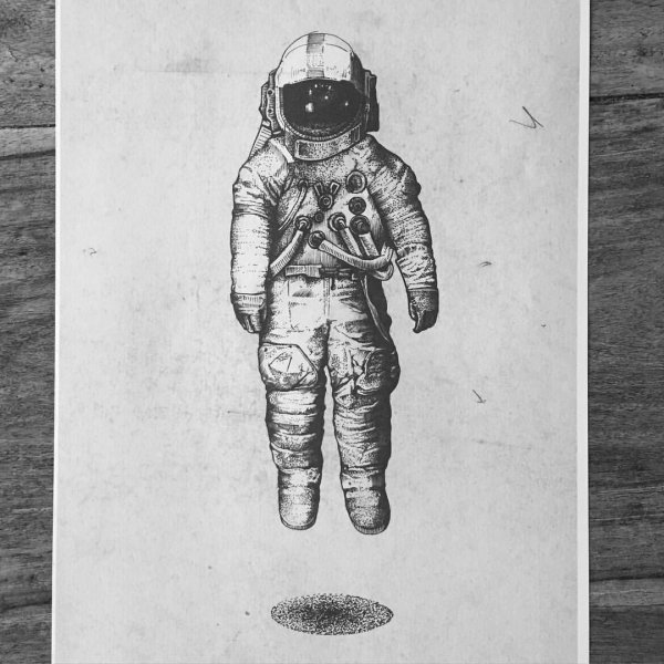 Космонавт набросок