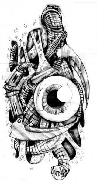 Рисунки в стиле биомеханика