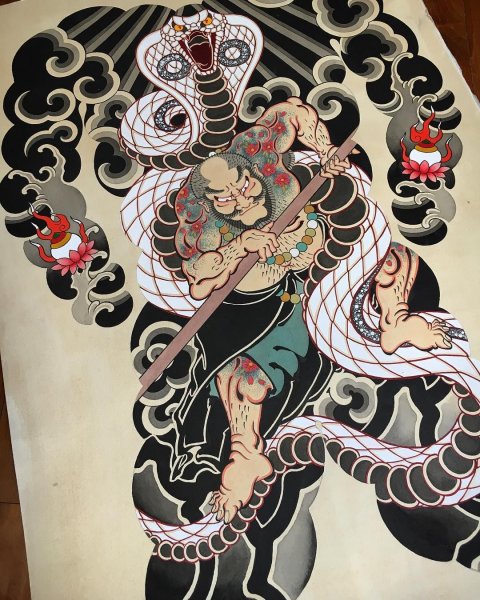 Тату якудзы дракон