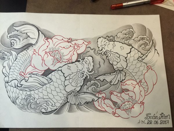 Нео ирезуми дракон