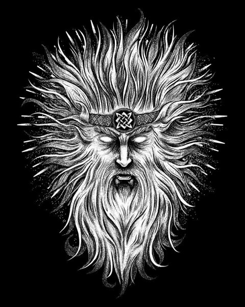 Славянский старец эскиз