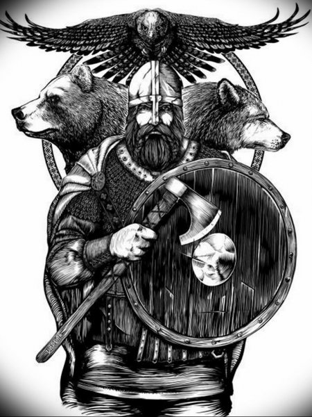 Тату Викинги Вальхалла