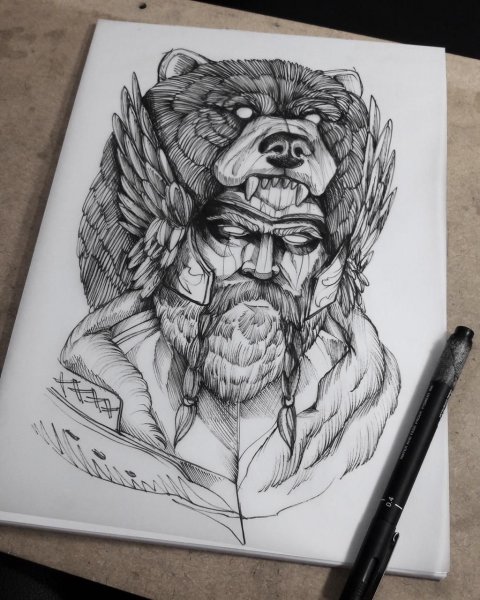 Старец тату эскиз