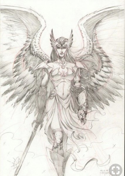 Валькирия Скандинавская мифология эскиз