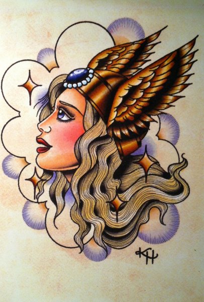 Валькирия Татуировка эскиз