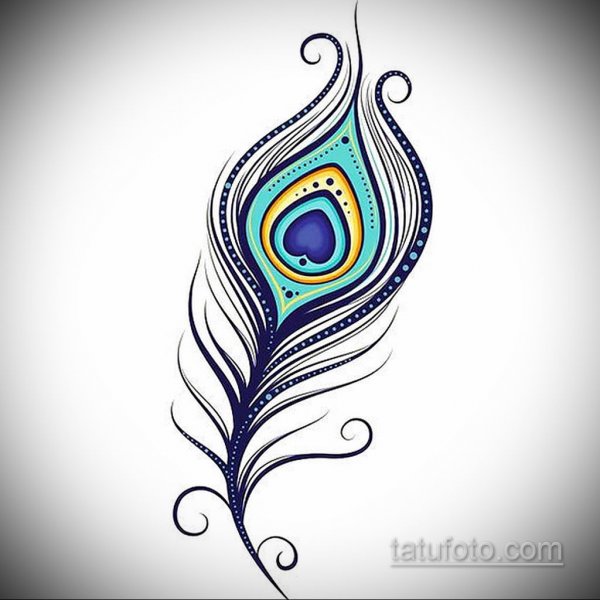 Павлин тату эскиз