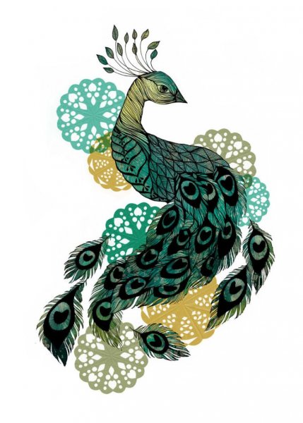 Перо мехенди тату эскиз