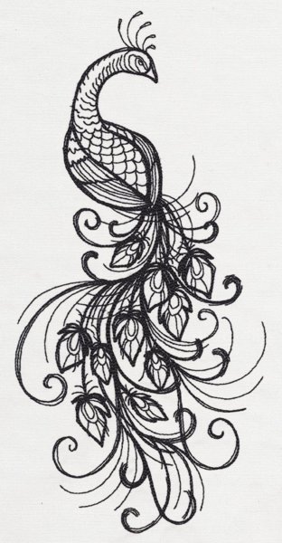 Павлин перо роспись