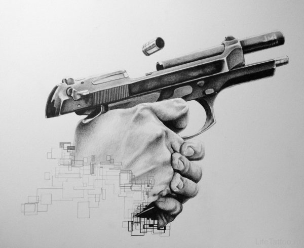 Пистолет карандашом