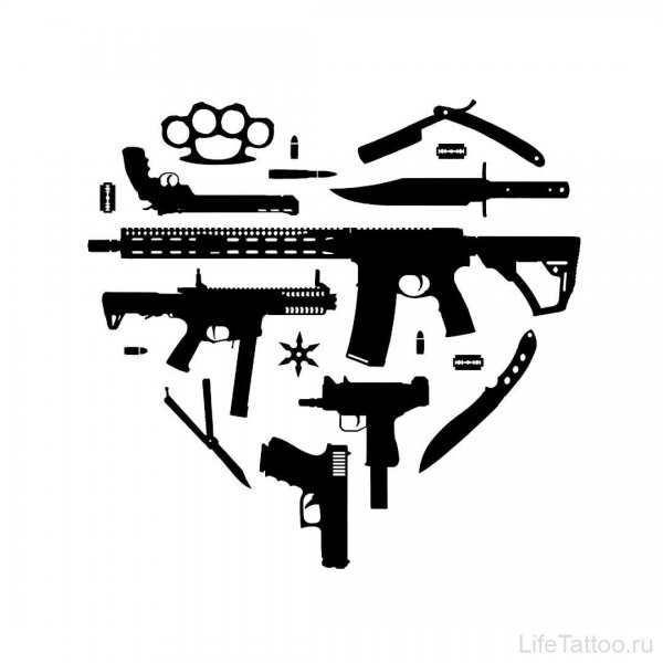 Тату оружие эскизы