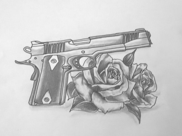 Тату пистолет карандашом