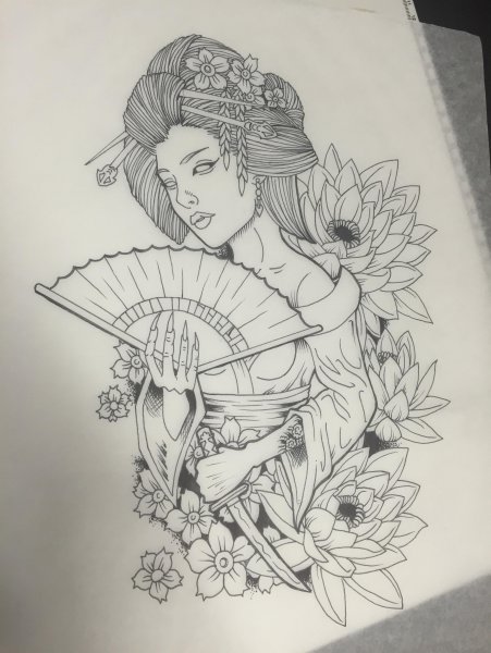 Гейша карандашом