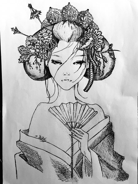 Гейша скетч
