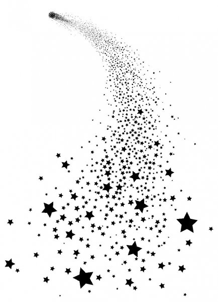 Тату Комета со звездами