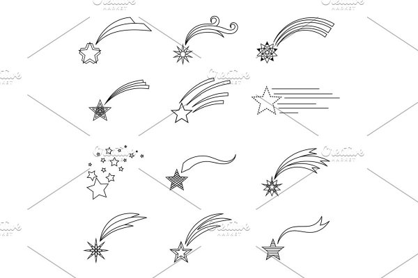 Падающая звезда рисунок карандашом