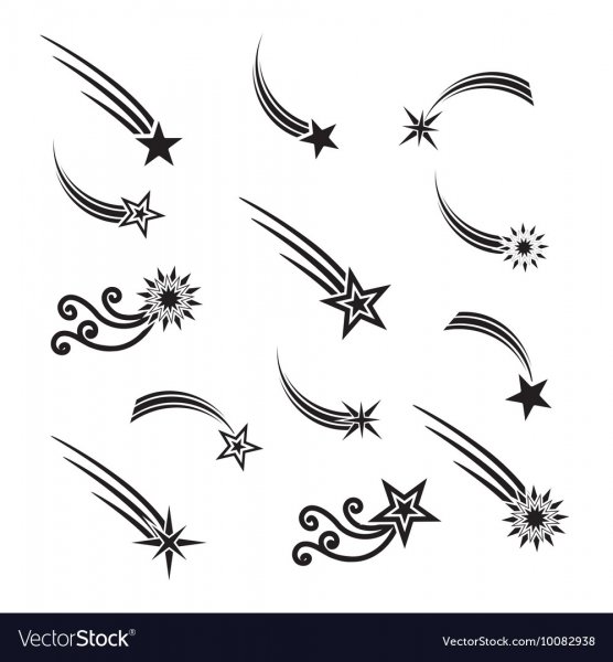 Тату Падающая звезда эскиз