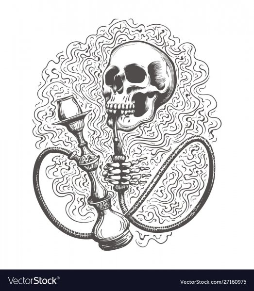 Тату кальяна на руке