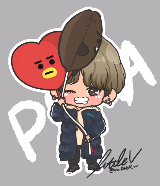 Мультяшные БТС Тэхен