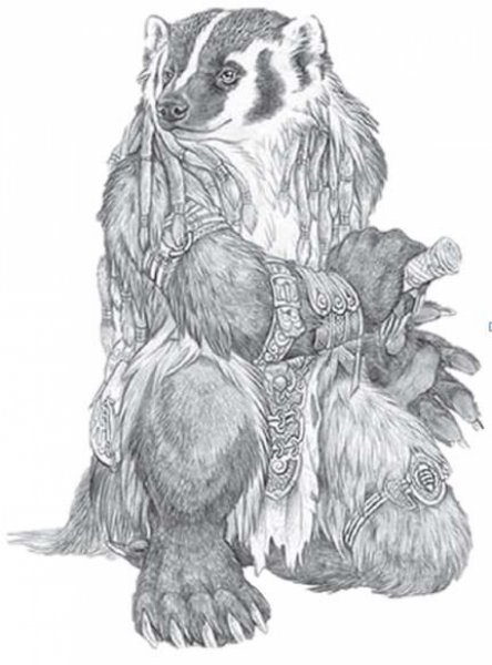 Татуировка барсук медоед