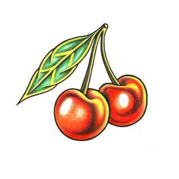 Тату Вишенки эскиз