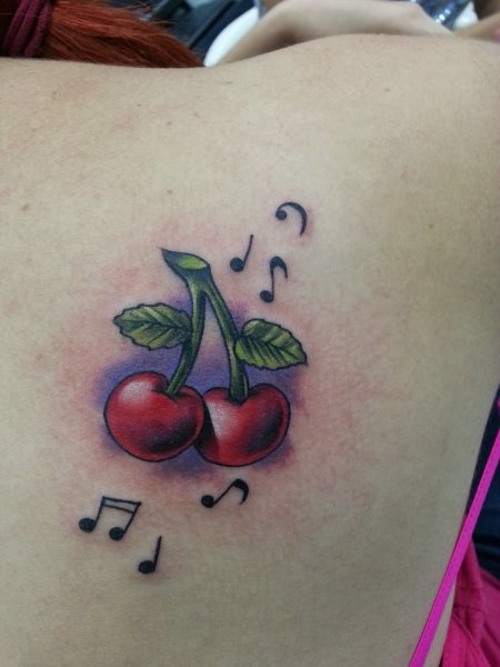 Парные тату Вишенки