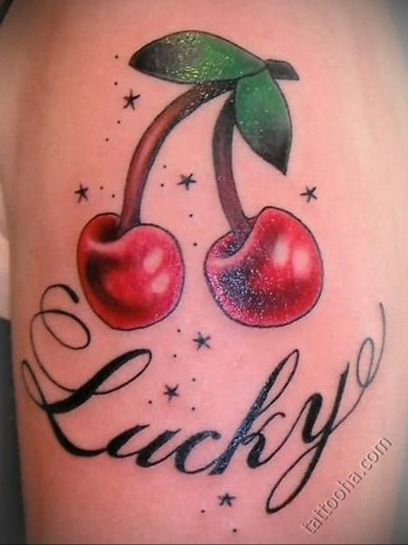 Тату вишни любовь