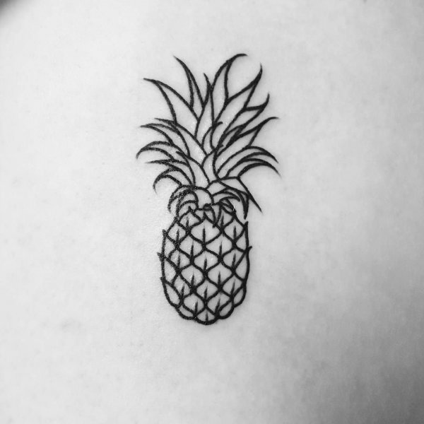 Тату ананас эскиз