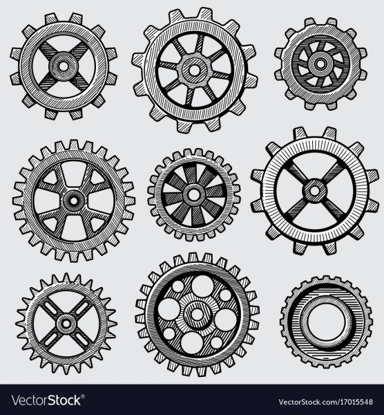Тату шестеренки эскизы