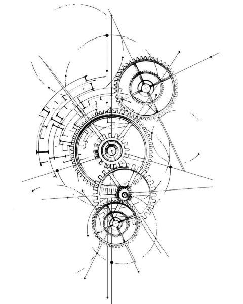 Эскизы тату механизмы