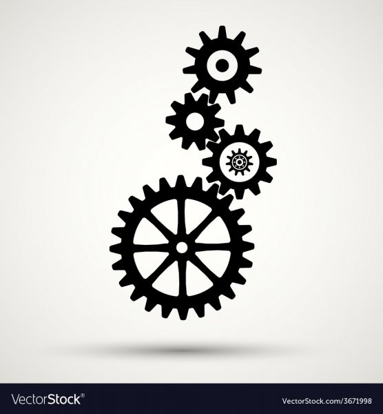 Шестеренки с ремнем вектор