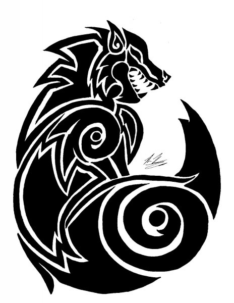 Скандинавские тату Фенрир