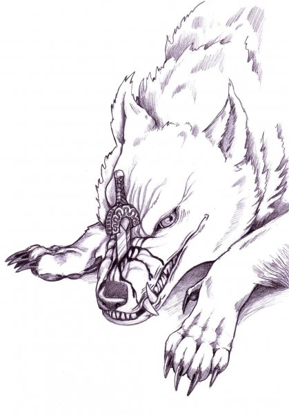 Фенрир волк тату