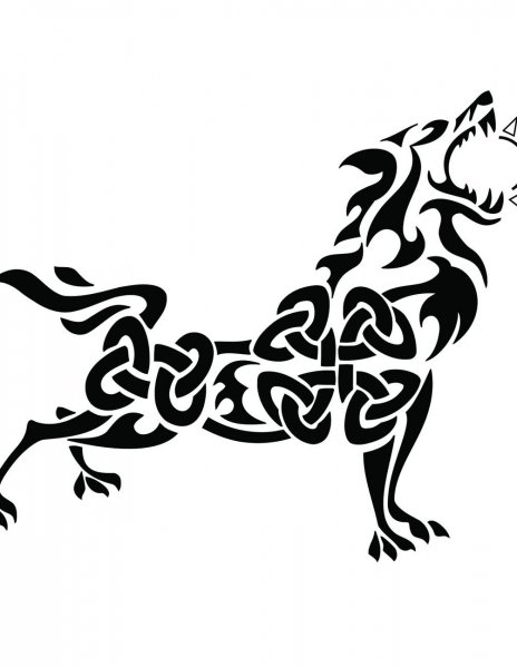 Скандинавский орнамент Фенрир