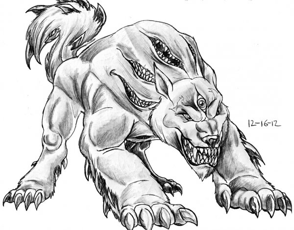 Фенрир рисунок