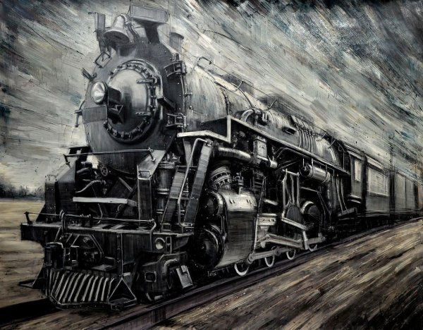 Паровоз в графике