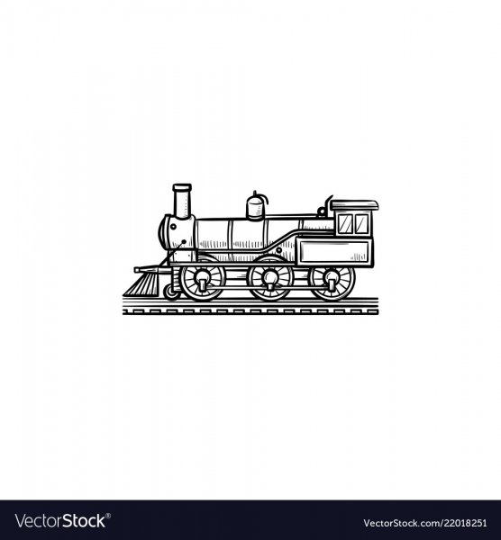 Паровоз тату вектор