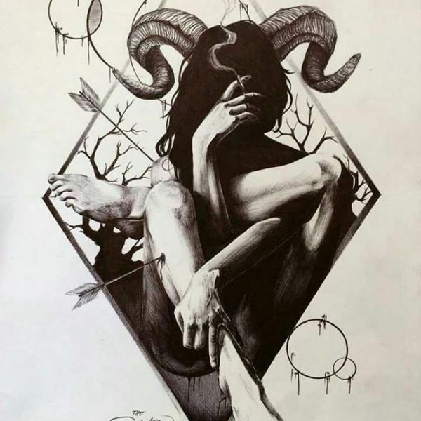 Лилит демон эскиз