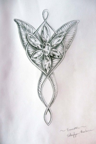 Кулон Арвен из Властелина колец тату