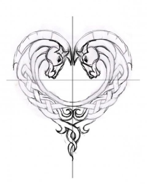 Эльфийский орнамент тату