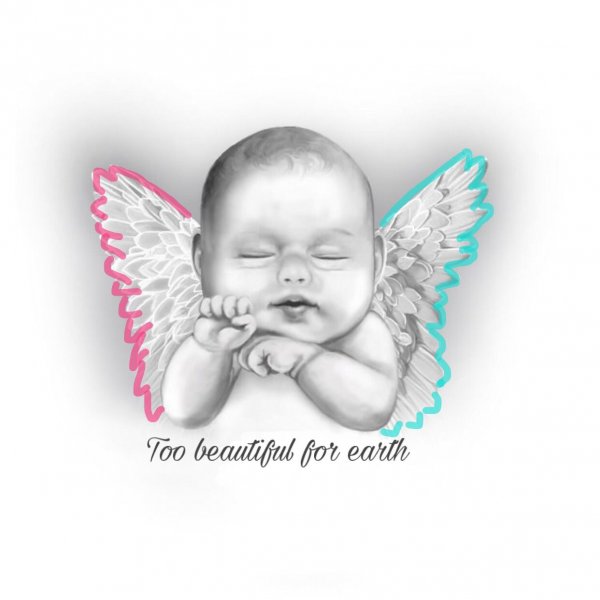 Тату младенца ангела